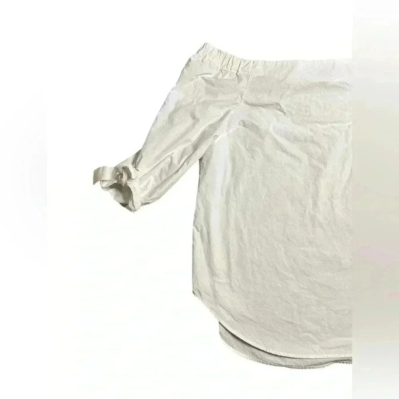 Babaton Aritzia Shirt Off The Shoulder Malik Blouse Gray 3/4 Sleeves Small - Picture 2 of 5